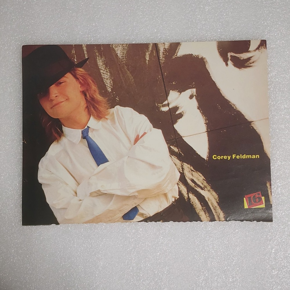 Corey Feldman Alyssa Milano doublesided poster pinup clipping vintage 8x10 1990s